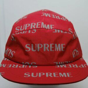 NEW SUPREME 3M Reflective Repeat Taped Seam Camp Cap  RED